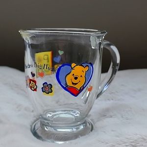 Winnie The Pooh Big Hearts Deserve Big Hugs Clear Glass Coffee Mug